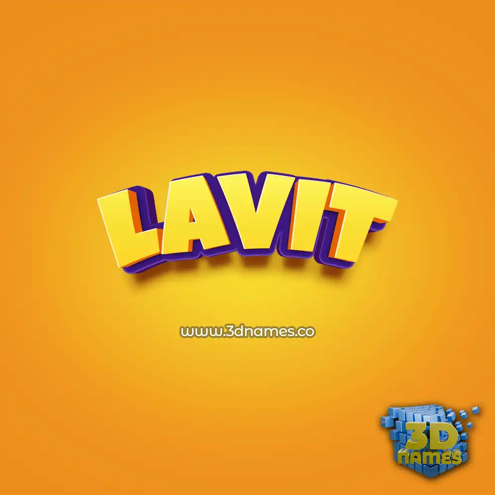 lavit in Orange Toon style - 3D name wallpaper