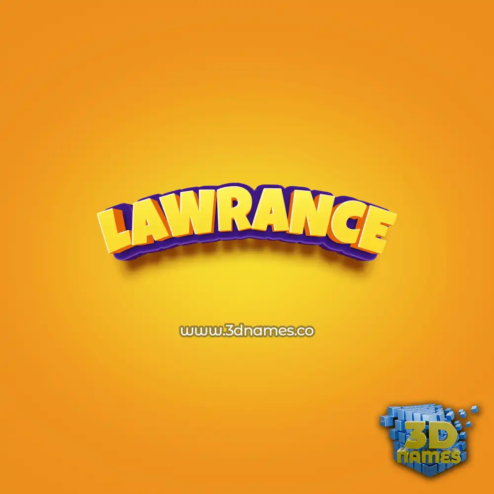 lawrance in Orange Toon style - 3D name wallpaper