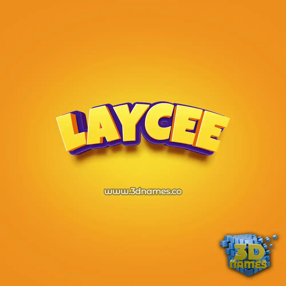 laycee in Orange Toon style - 3D name wallpaper