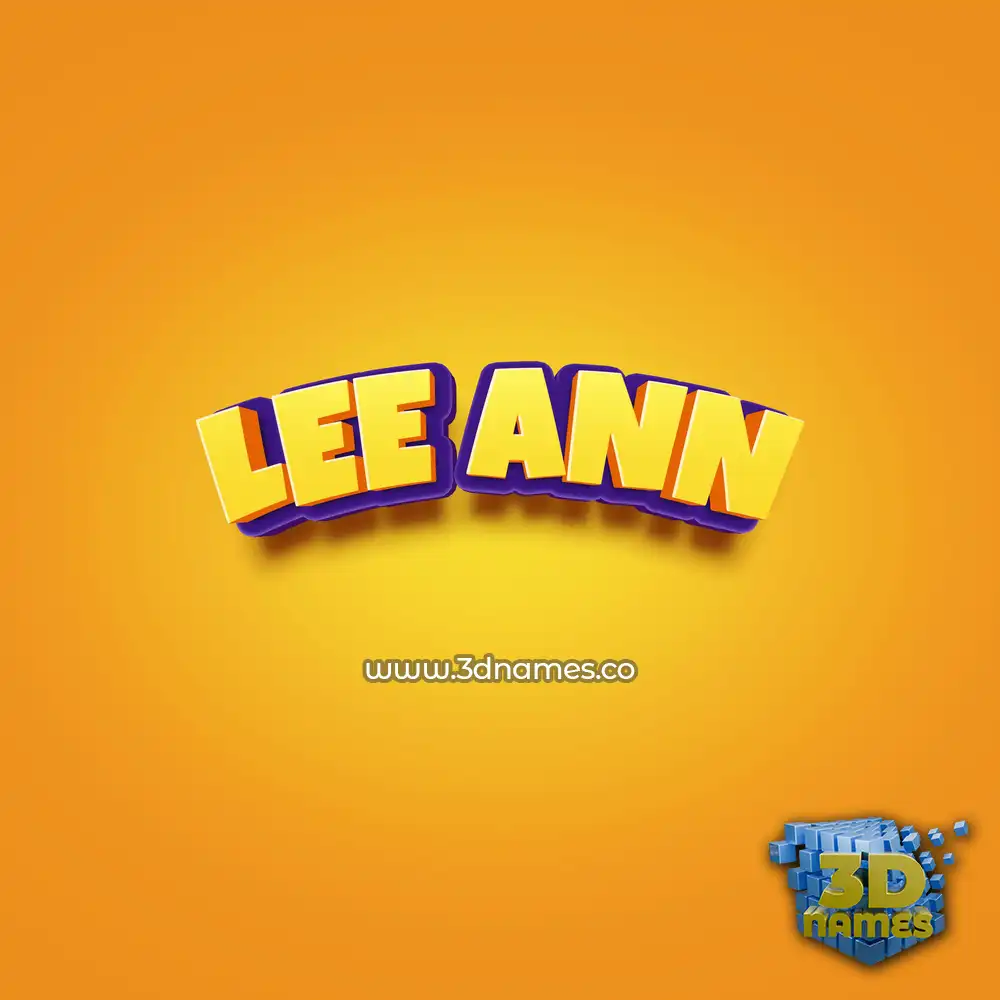 lee ann in Orange Toon style - 3D name wallpaper