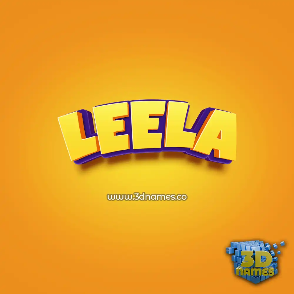 leela in Orange Toon style - 3D name wallpaper