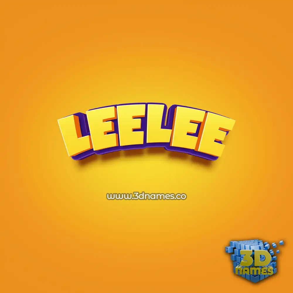 leelee in Orange Toon style - 3D name wallpaper