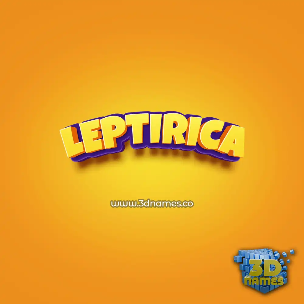 leptirica in Orange Toon style - 3D name wallpaper
