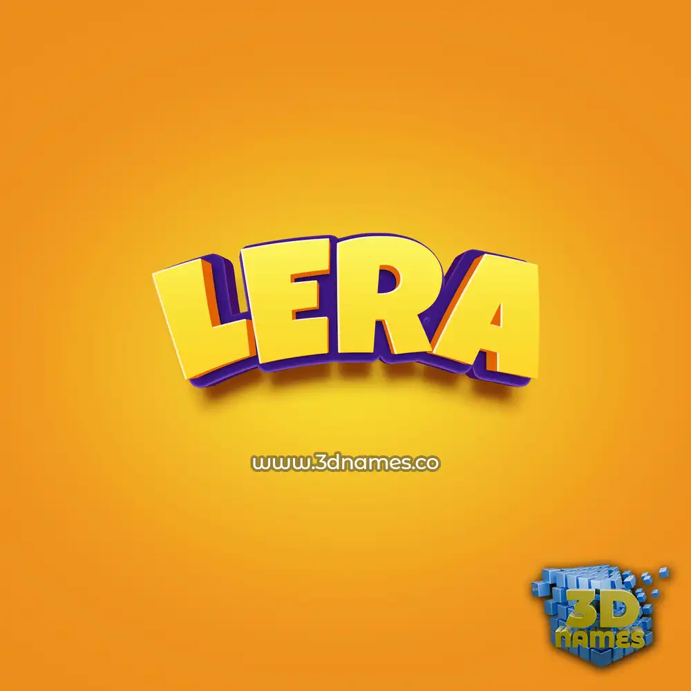 lera in Orange Toon style - 3D name wallpaper
