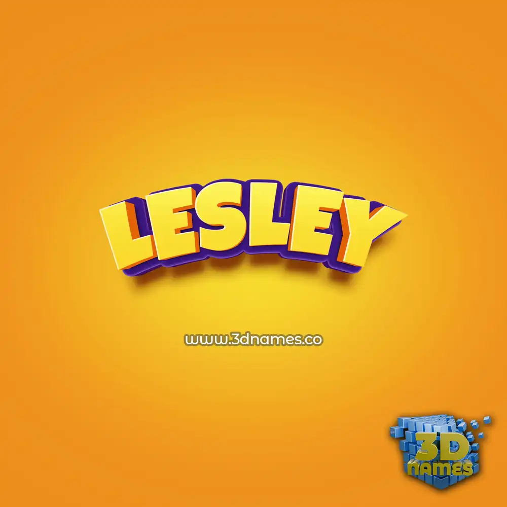 lesley in Orange Toon style - 3D name wallpaper