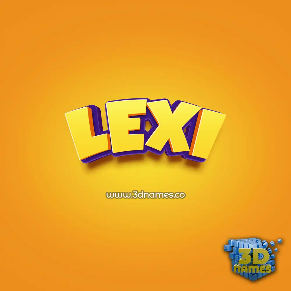 lexi in Orange Toon style - 3D name wallpaper