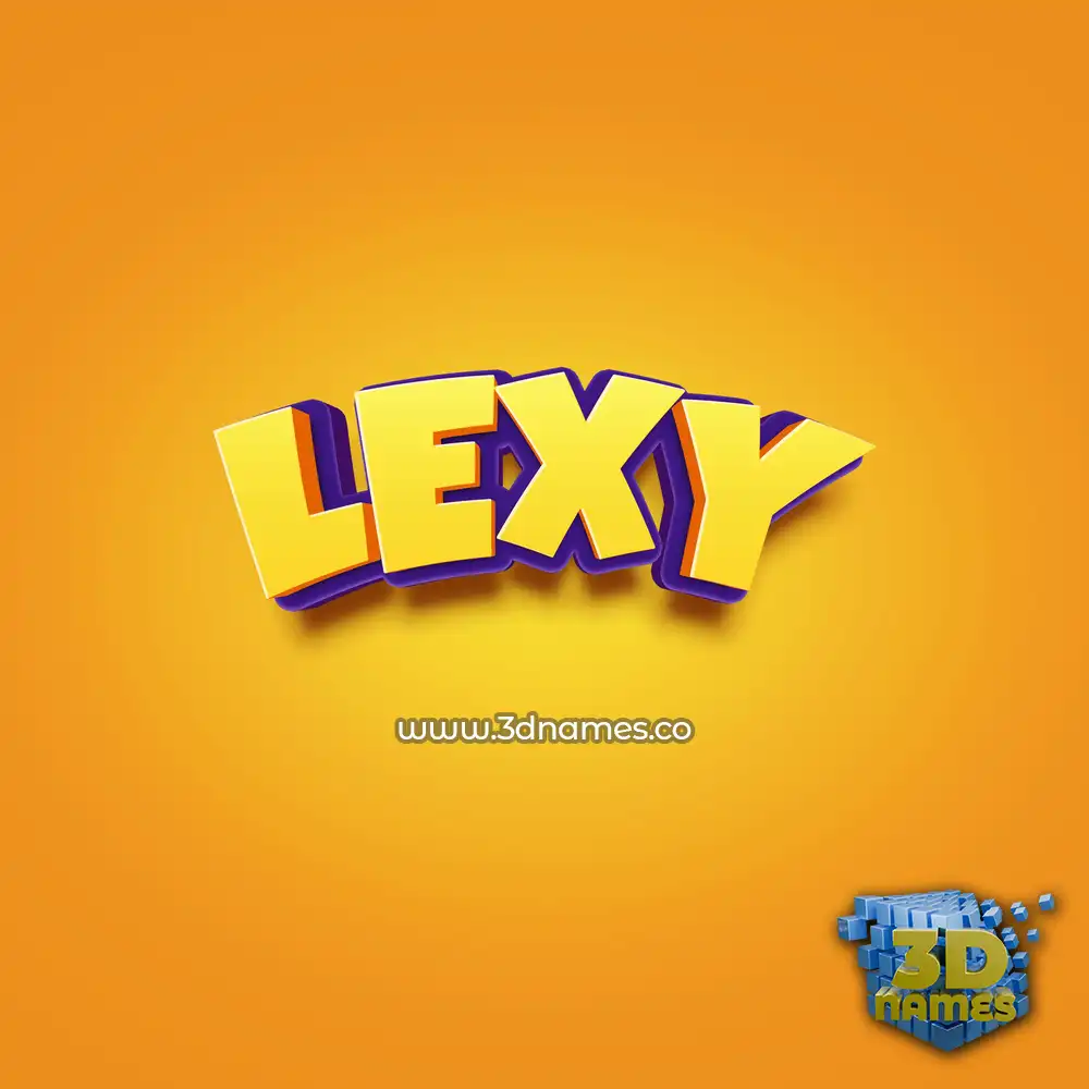 lexy in Orange Toon style - 3D name wallpaper