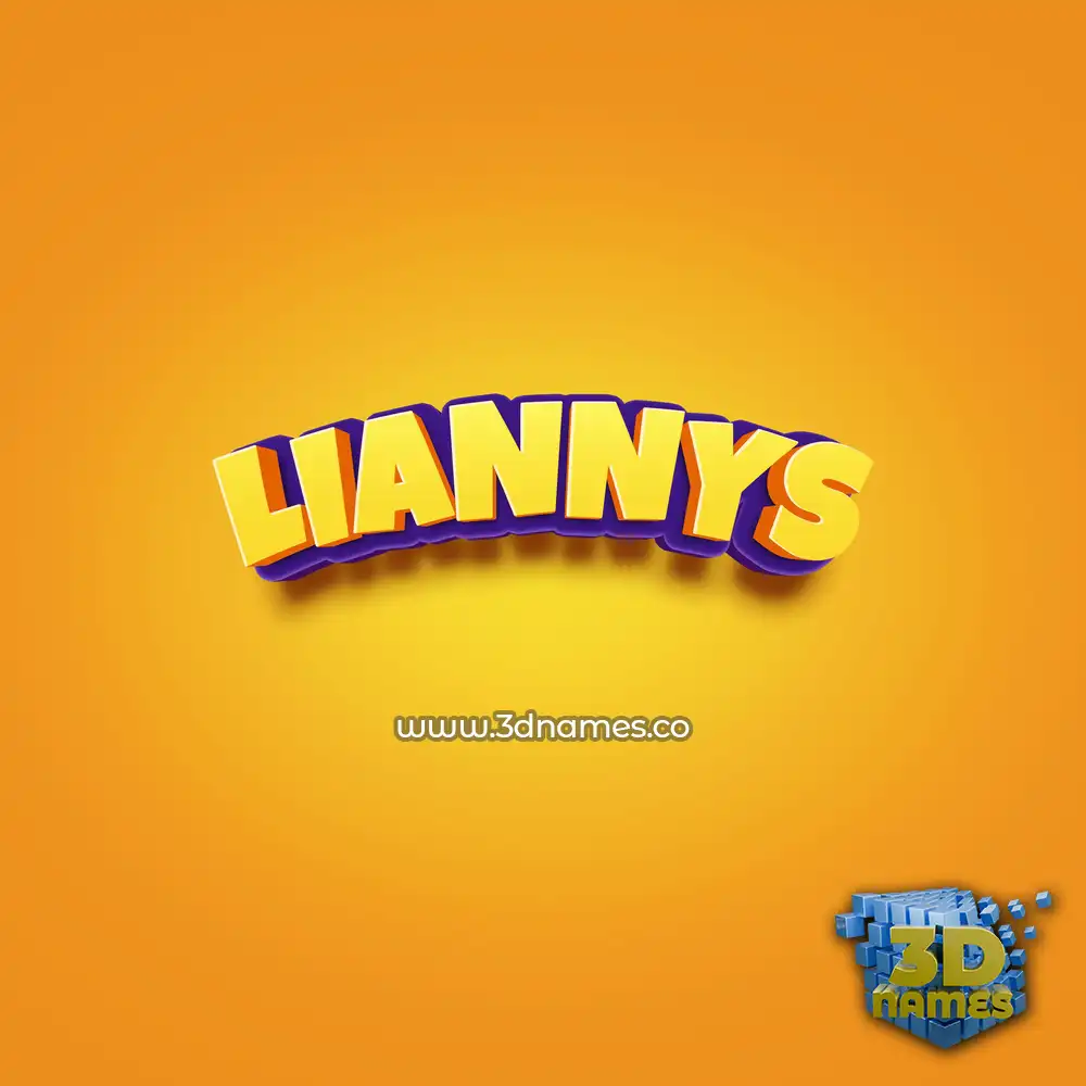 liannys in Orange Toon style - 3D name wallpaper