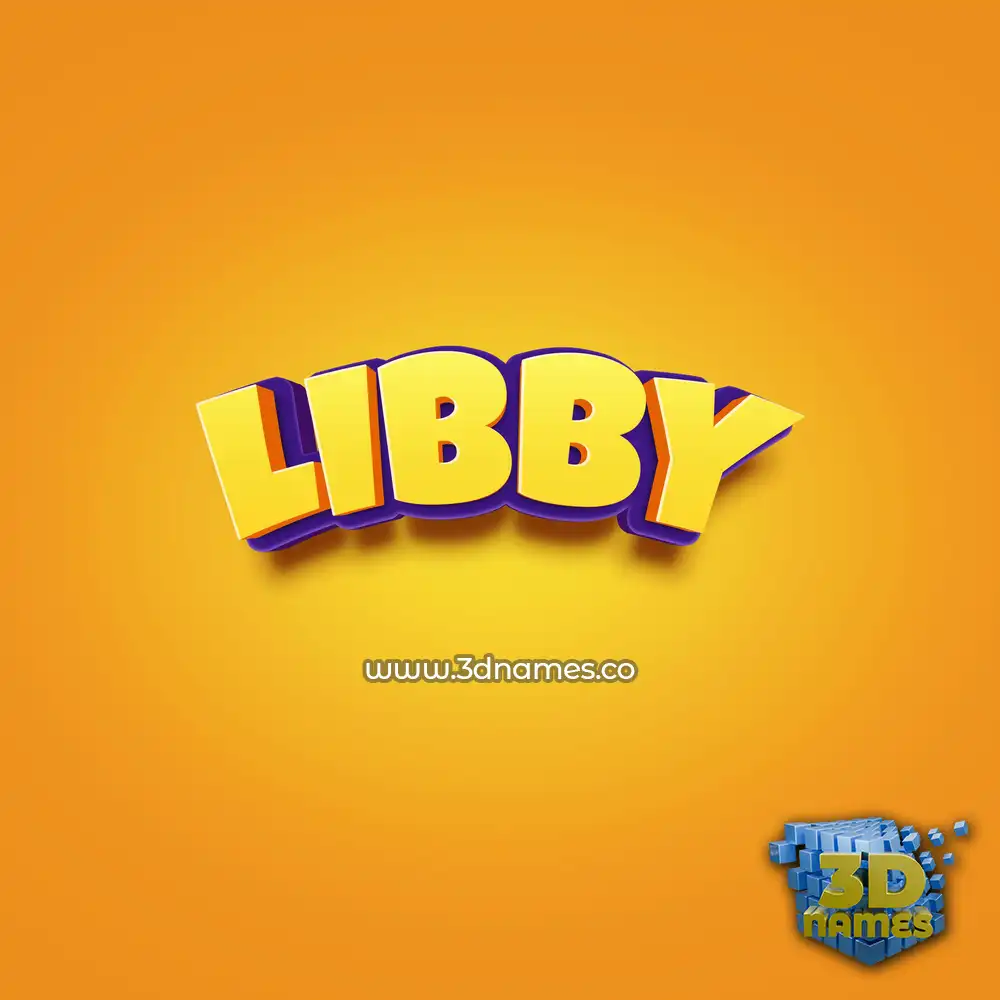 libby in Orange Toon style - 3D name wallpaper