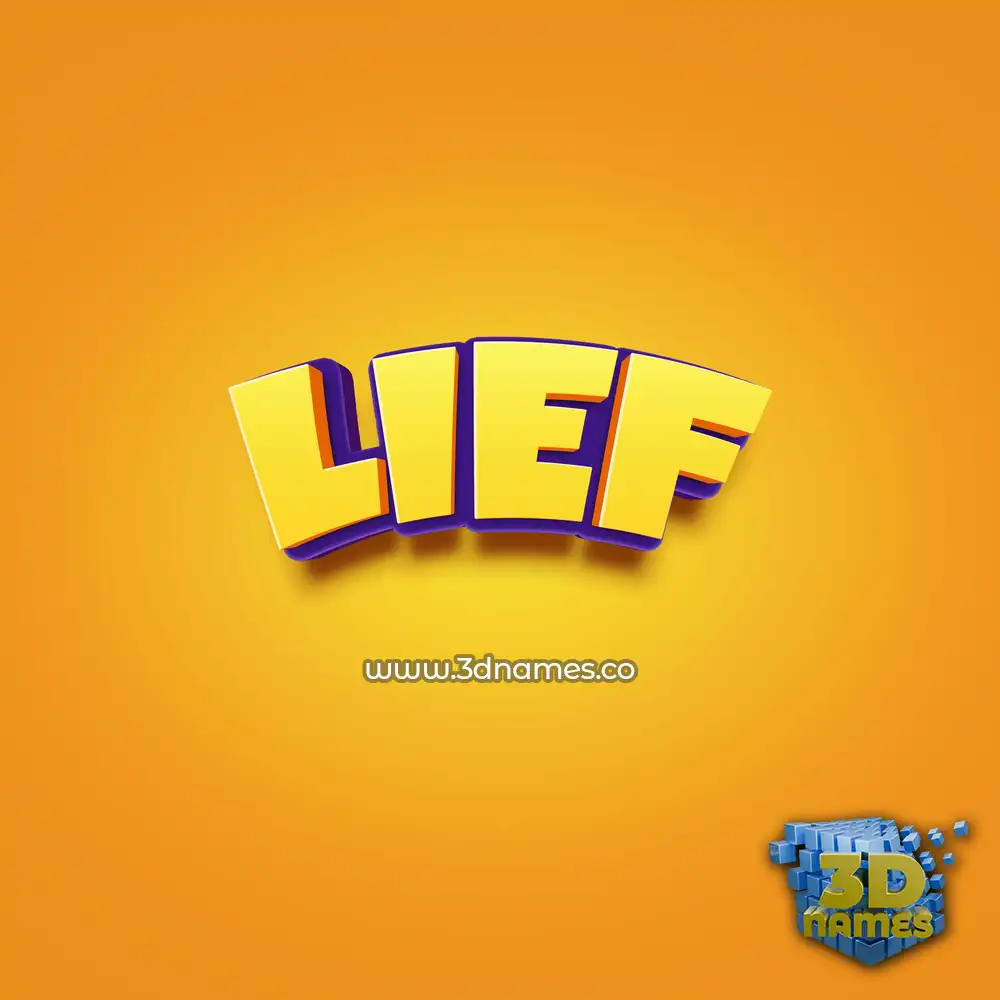 lief in Orange Toon style - 3D name wallpaper
