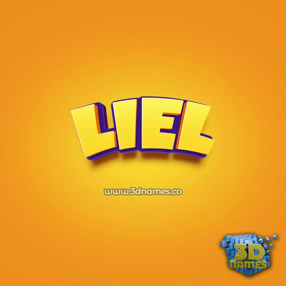 liel in Orange Toon style - 3D name wallpaper