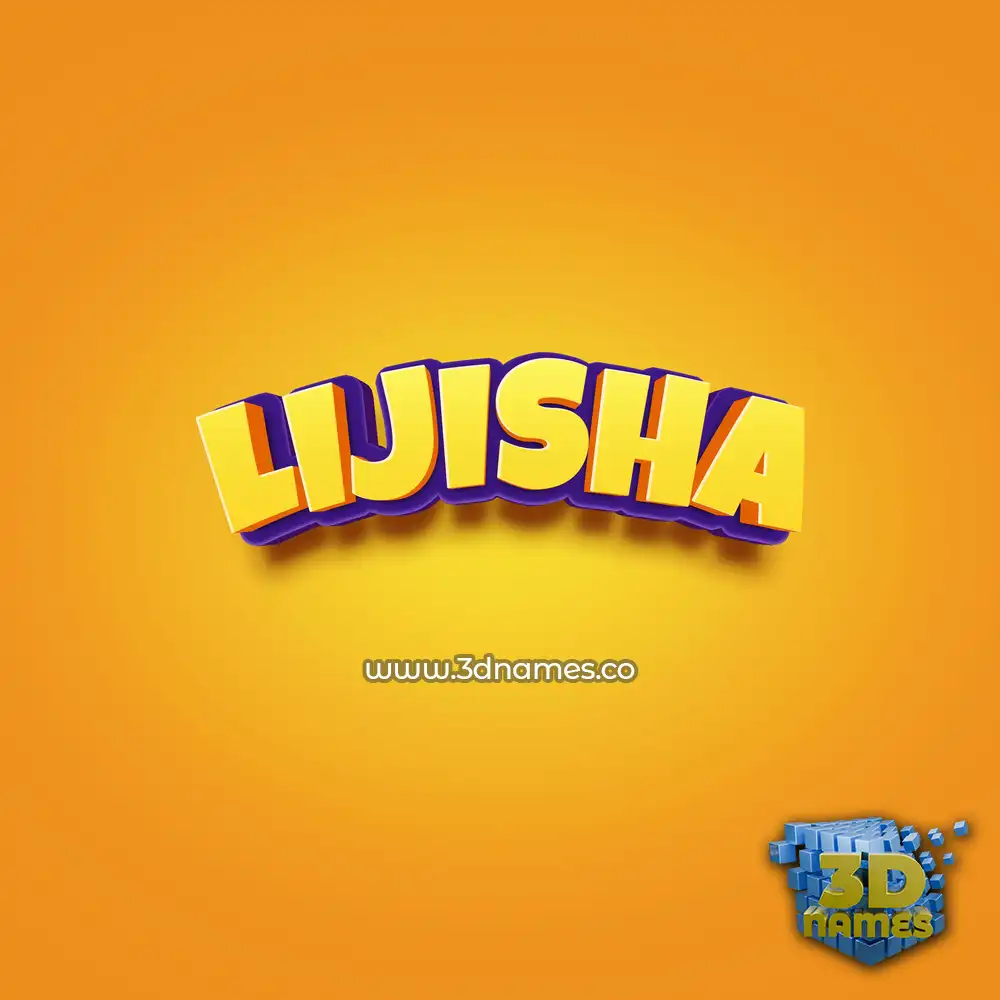 lijisha in Orange Toon style - 3D name wallpaper
