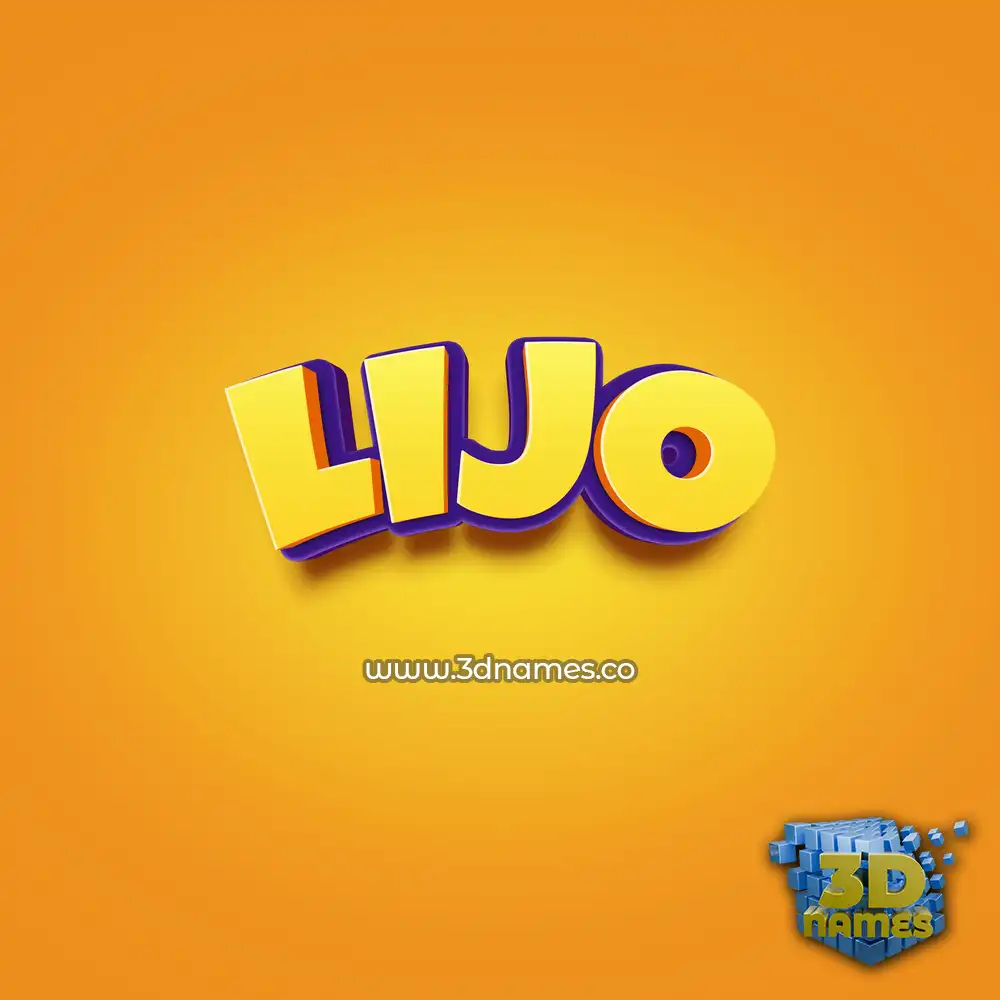 lijo in Orange Toon style - 3D name wallpaper