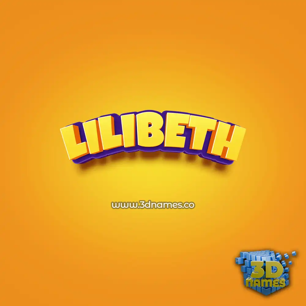 lilibeth in Orange Toon style - 3D name wallpaper