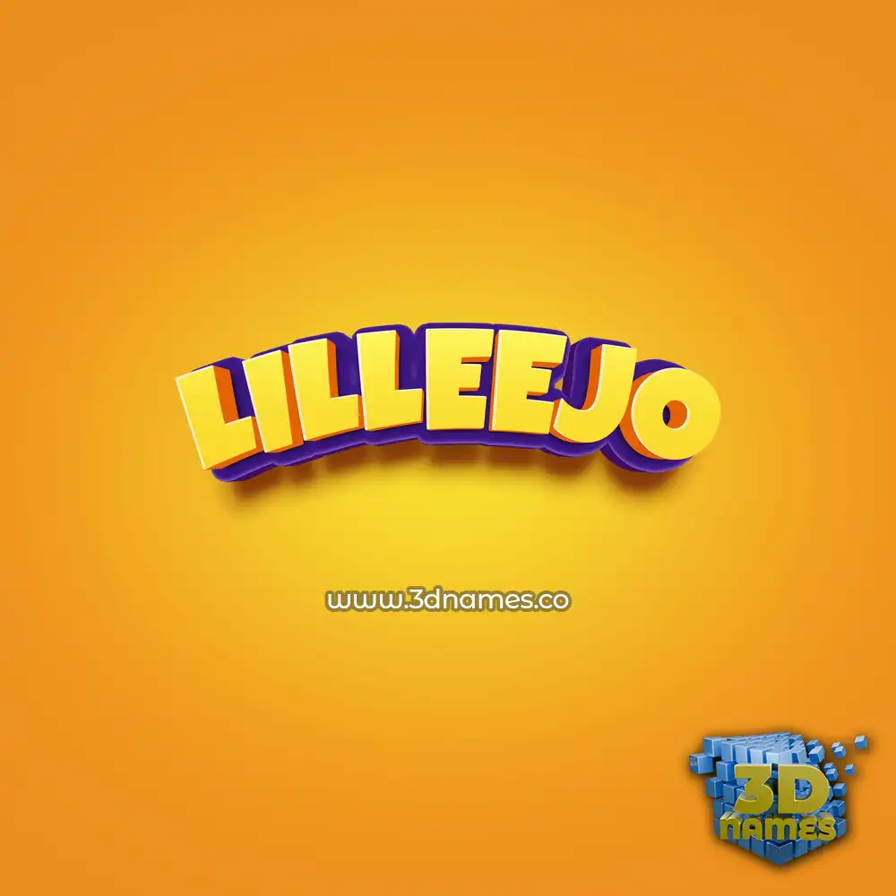 lilleejo in Orange Toon style - 3D name wallpaper