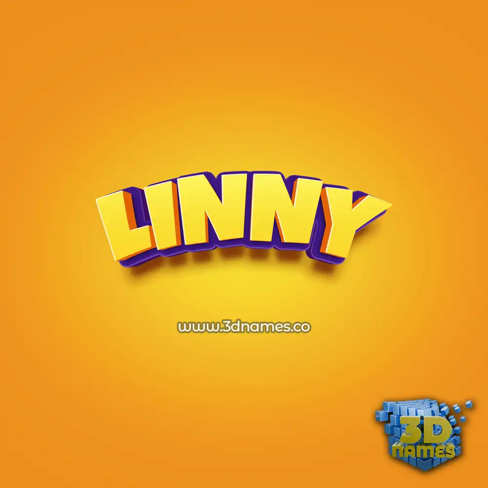 linny in Orange Toon style - 3D name wallpaper