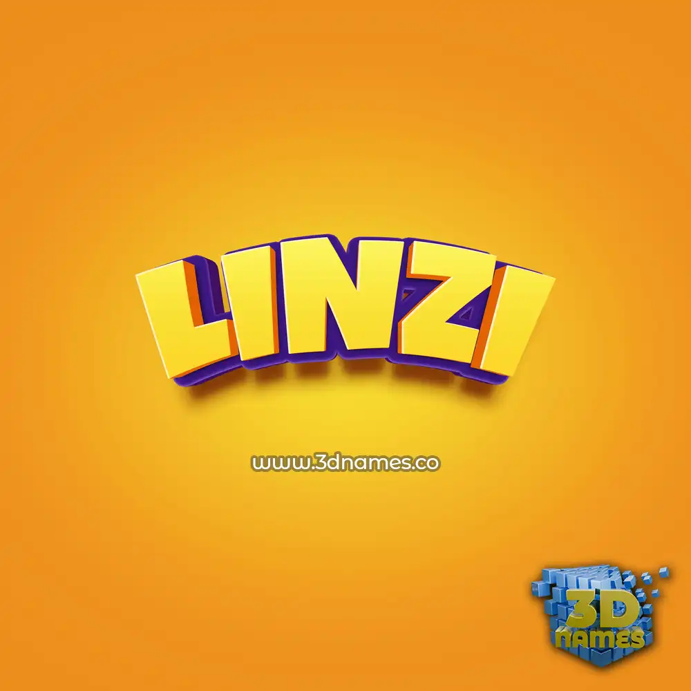 linzi in Orange Toon style - 3D name wallpaper
