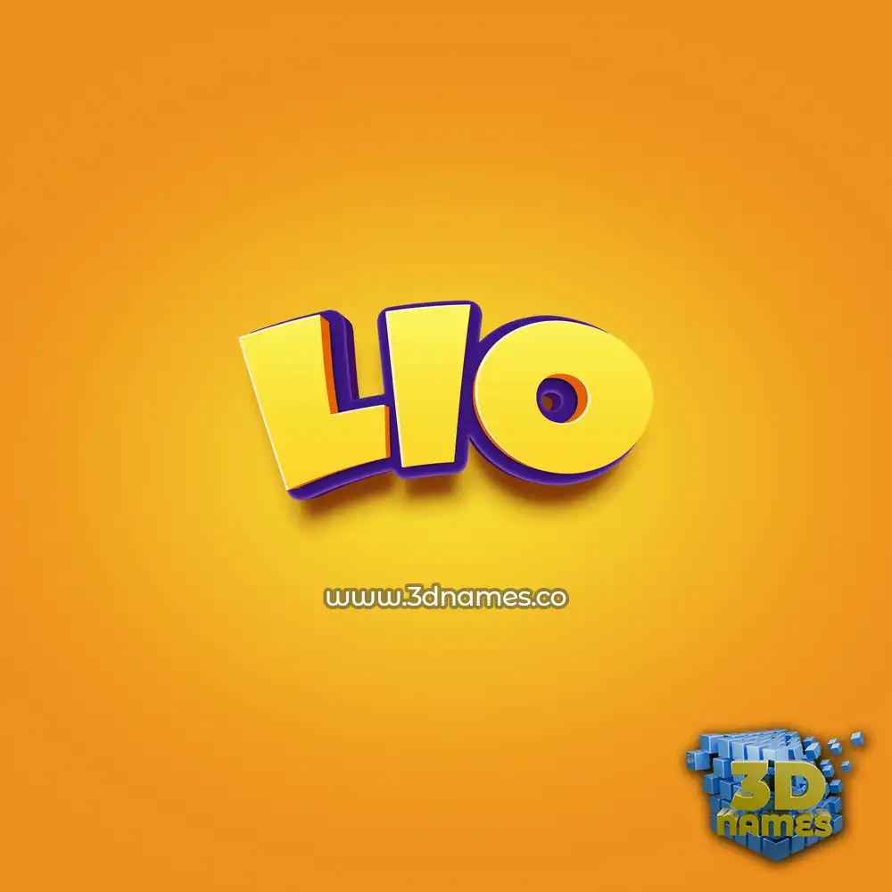 lio in Orange Toon style - 3D name wallpaper