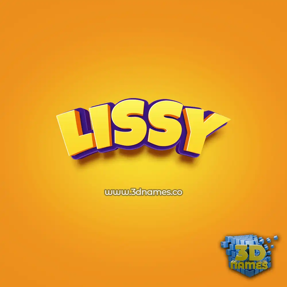 lissy in Orange Toon style - 3D name wallpaper