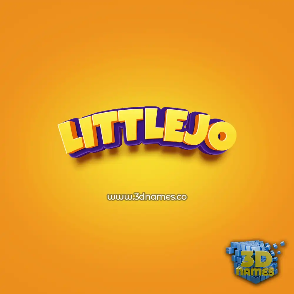 littlejo in Orange Toon style - 3D name wallpaper