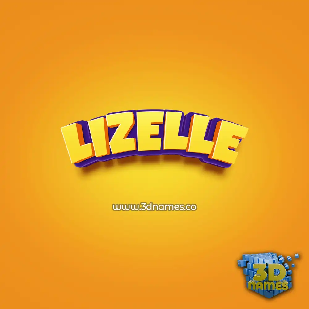 lizelle in Orange Toon style - 3D name wallpaper