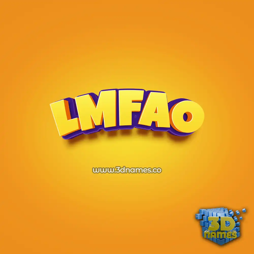 lmfao in Orange Toon style - 3D name wallpaper