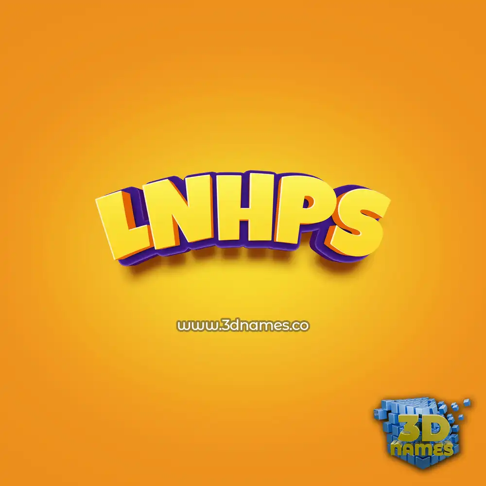 lnhps in Orange Toon style - 3D name wallpaper