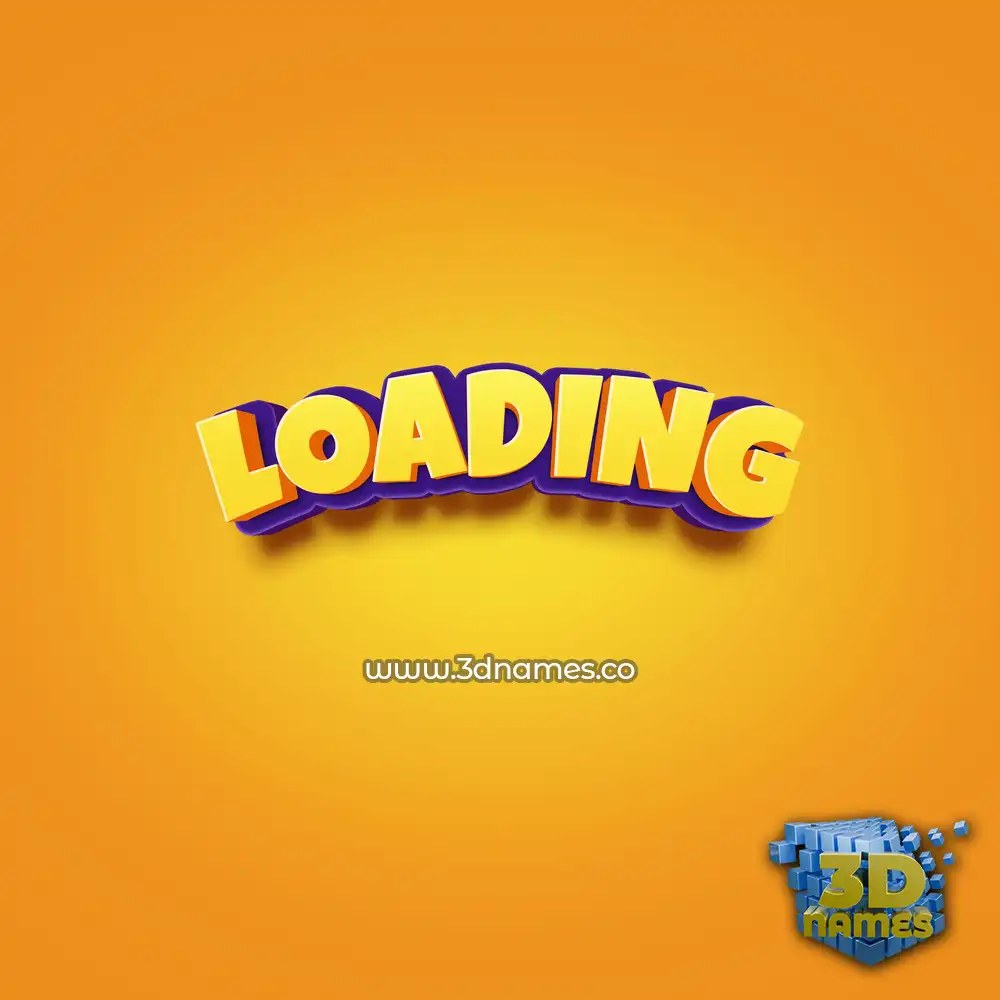 loading in Orange Toon style - 3D name wallpaper