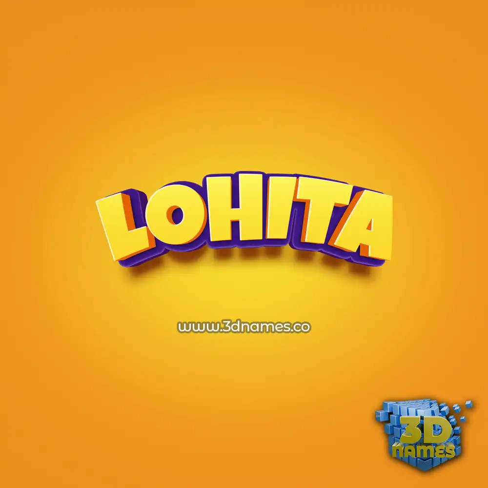 lohita in Orange Toon style - 3D name wallpaper