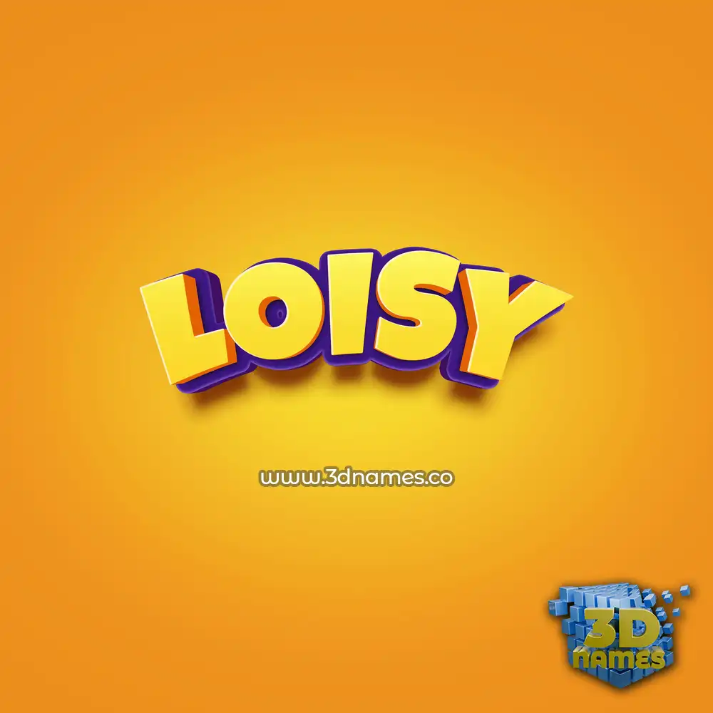 loisy in Orange Toon style - 3D name wallpaper