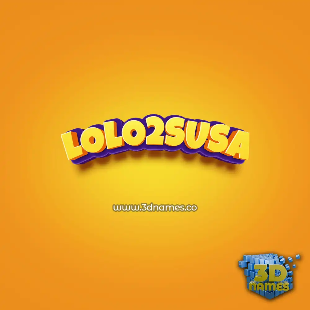 lolo2susa in Orange Toon style - 3D name wallpaper