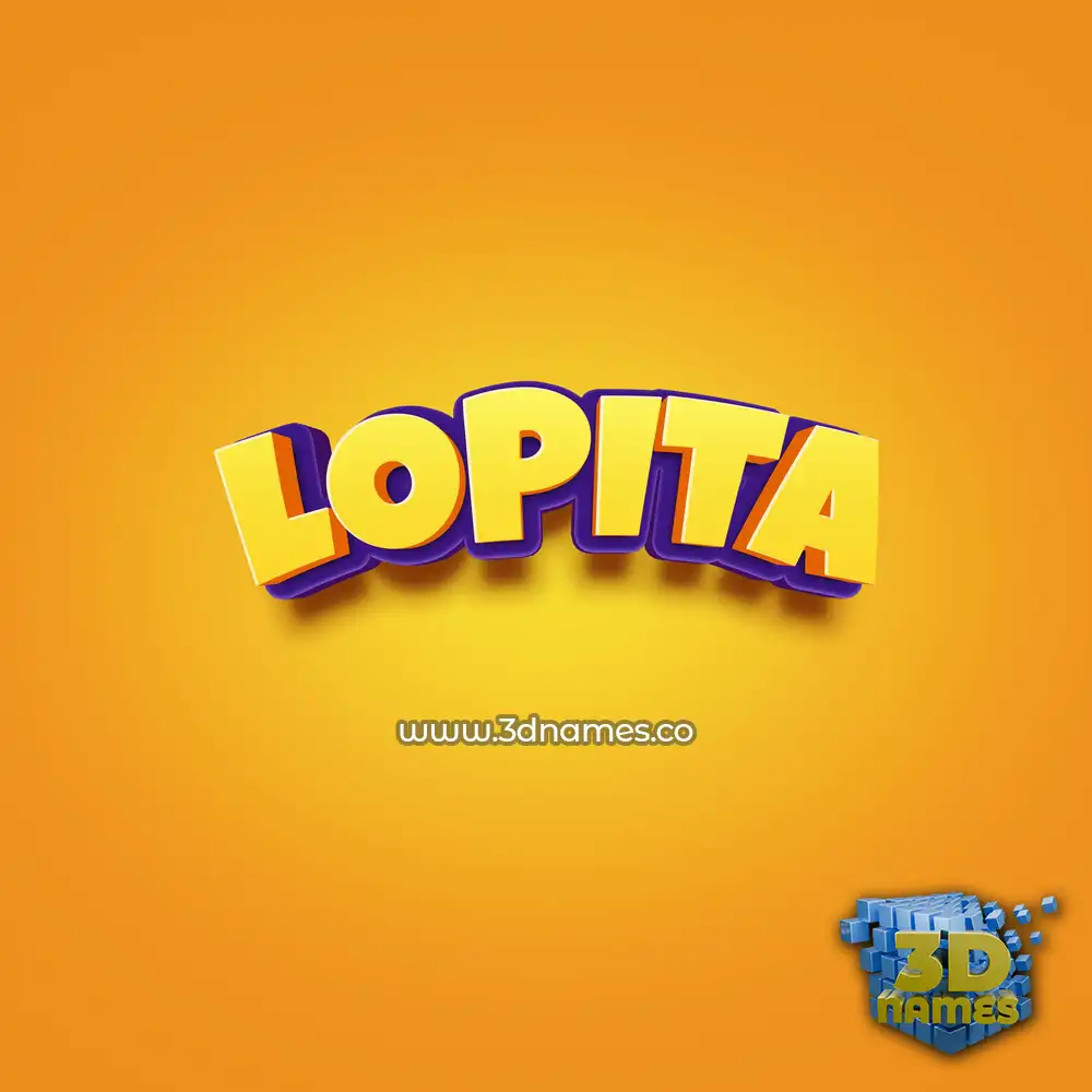 lopita in Orange Toon style - 3D name wallpaper
