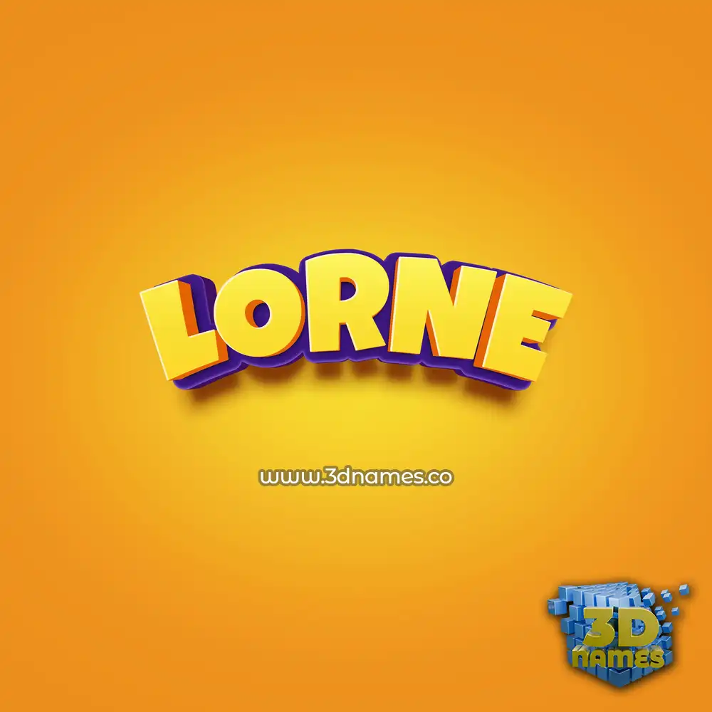 lorne in Orange Toon style - 3D name wallpaper