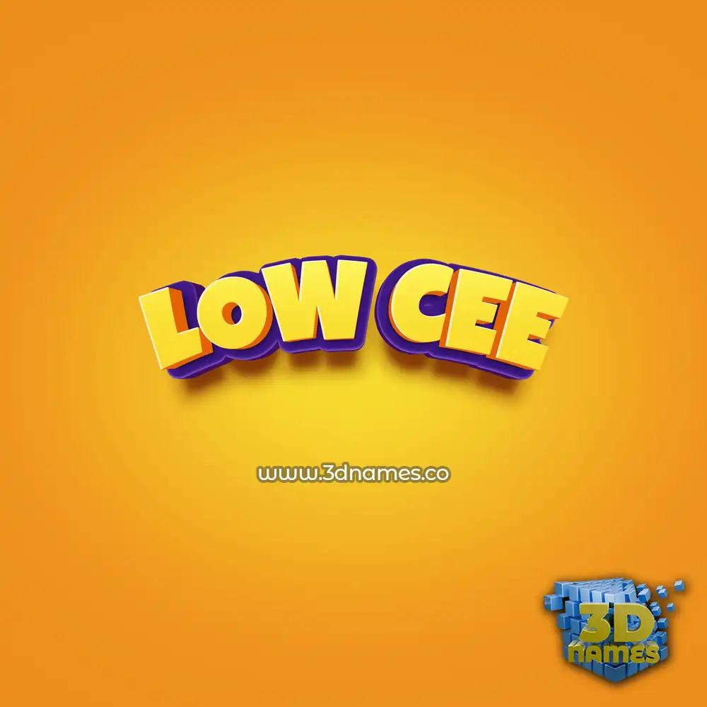 low cee in Orange Toon style - 3D name wallpaper