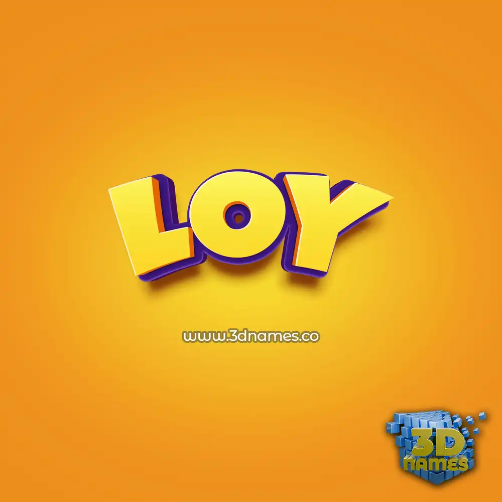 loy in Orange Toon style - 3D name wallpaper