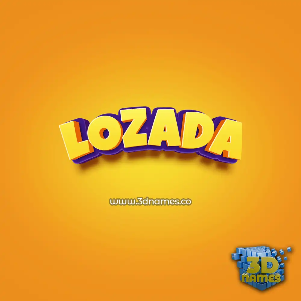 lozada in Orange Toon style - 3D name wallpaper