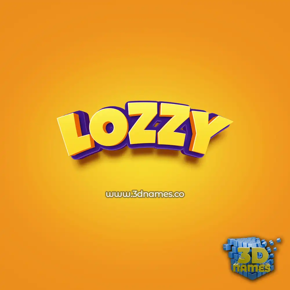 lozzy in Orange Toon style - 3D name wallpaper