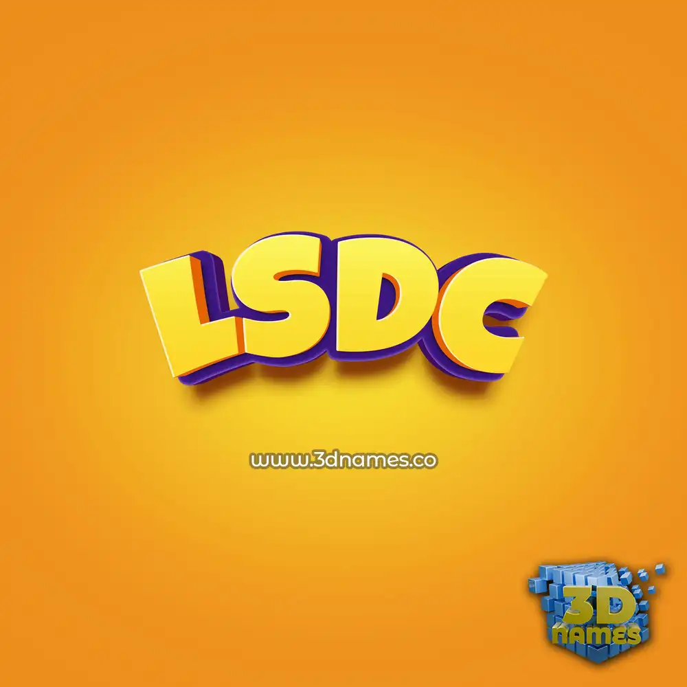 lsdc in Orange Toon style - 3D name wallpaper