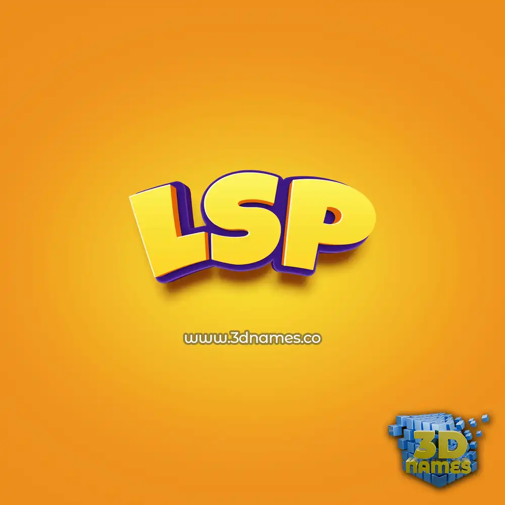 lsp in Orange Toon style - 3D name wallpaper