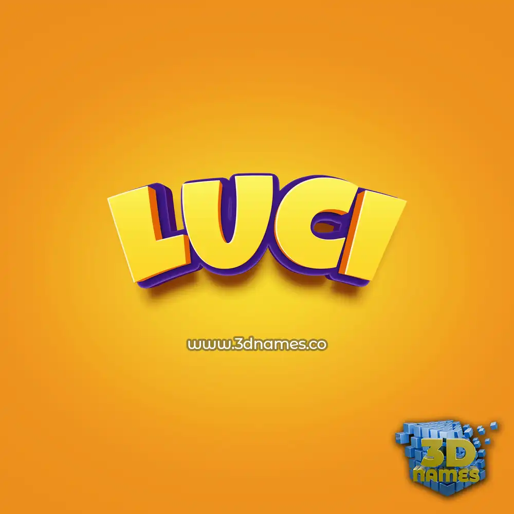 luci in Orange Toon style - 3D name wallpaper