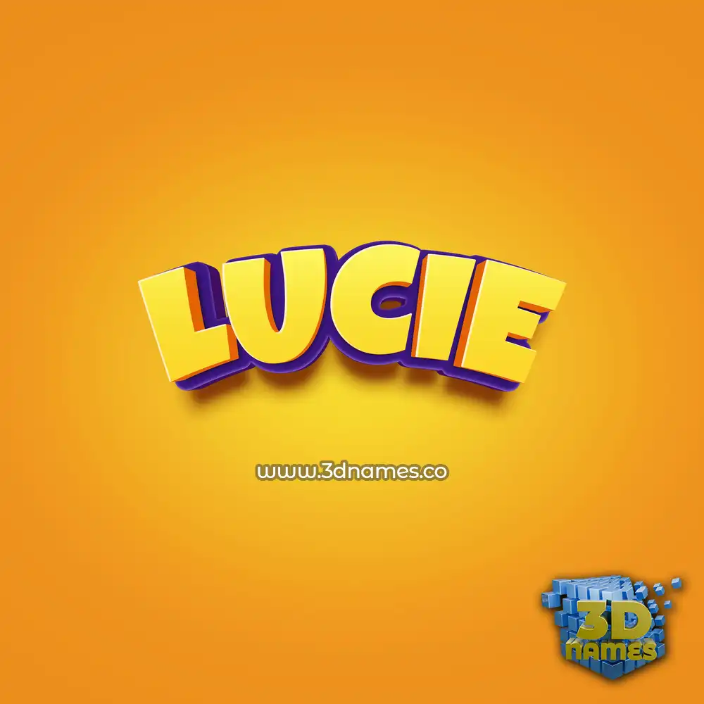 lucie in Orange Toon style - 3D name wallpaper