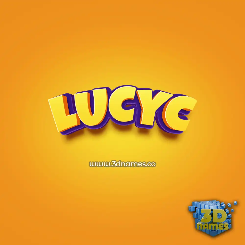 lucyc in Orange Toon style - 3D name wallpaper
