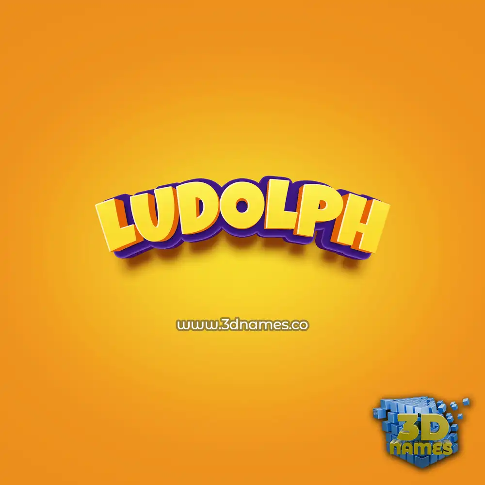 ludolph in Orange Toon style - 3D name wallpaper