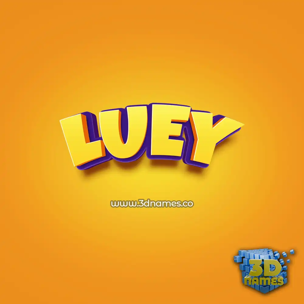 luey in Orange Toon style - 3D name wallpaper