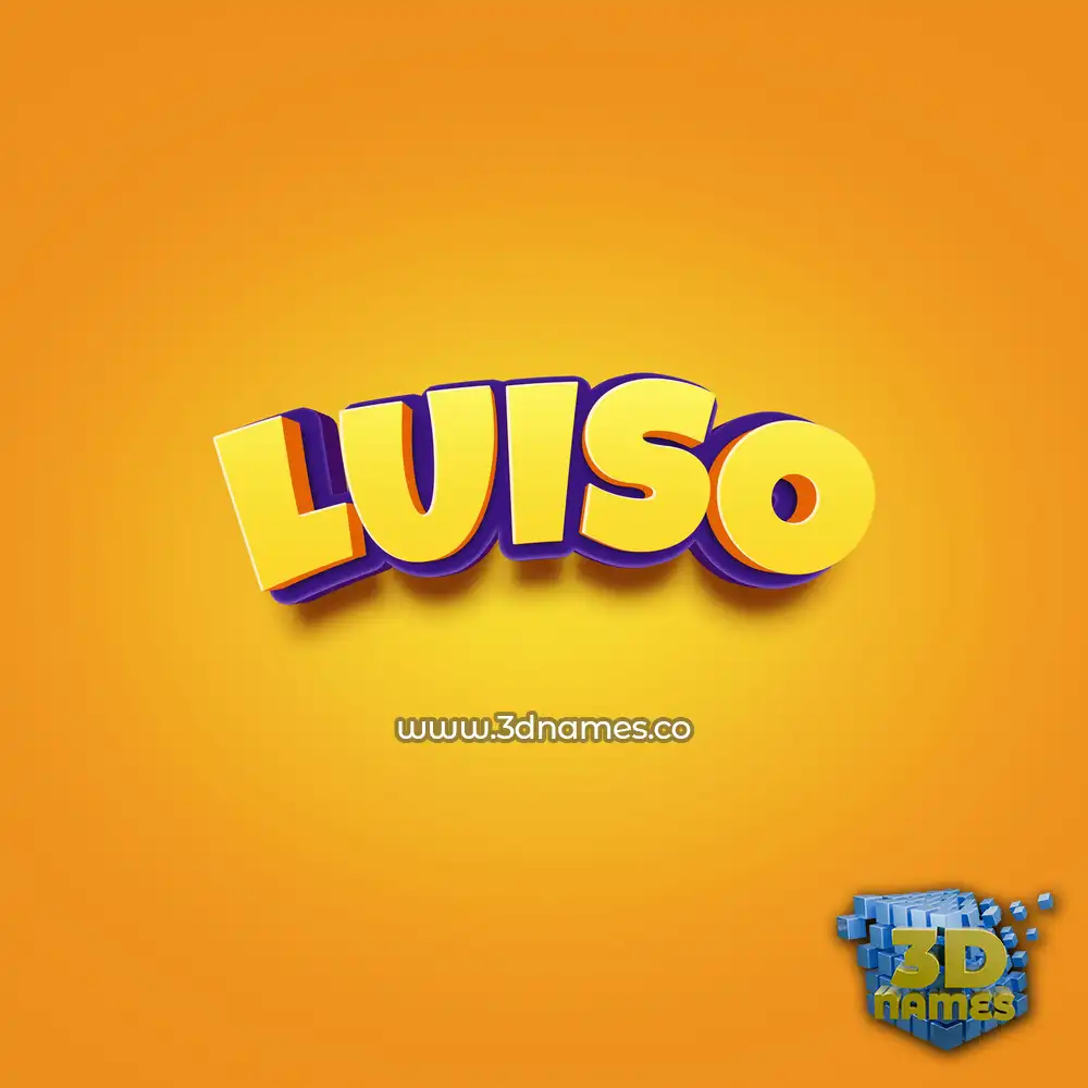 luiso in Orange Toon style - 3D name wallpaper