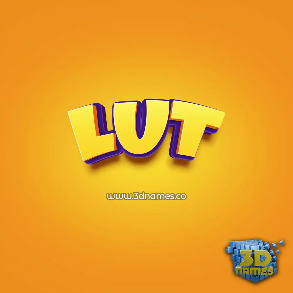 lut in Orange Toon style - 3D name wallpaper