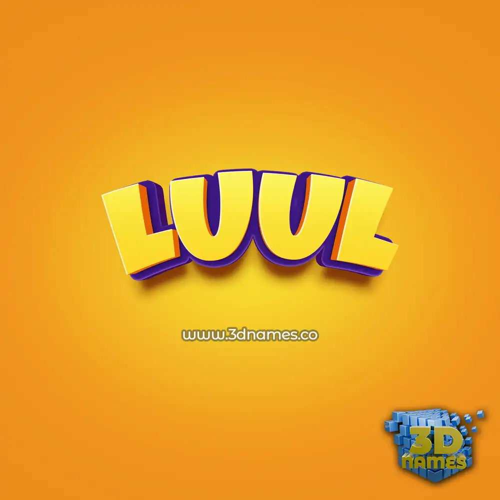luul in Orange Toon style - 3D name wallpaper