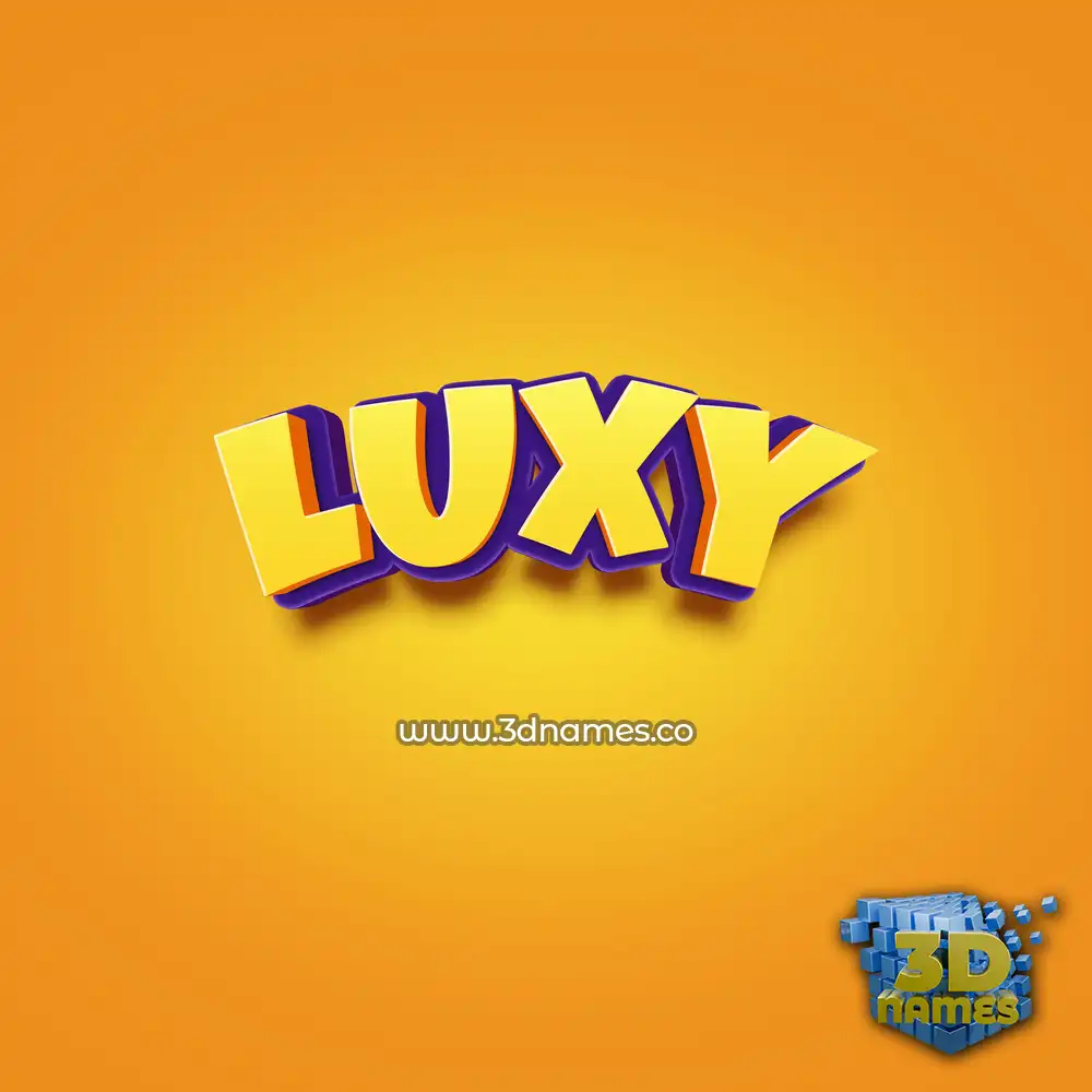 luxy in Orange Toon style - 3D name wallpaper