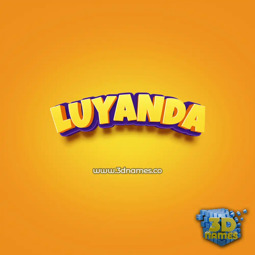 luyanda in Orange Toon style - 3D name wallpaper