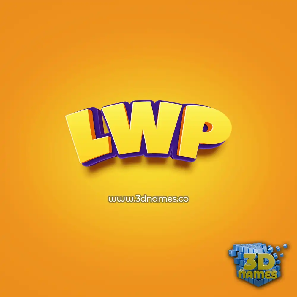 lwp in Orange Toon style - 3D name wallpaper